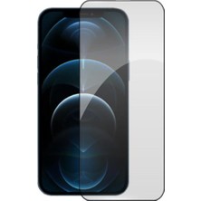 Mopal iPhone  12 Pro Max Uyumlu 6d Anti Statik Tam Kaplayan Dayanıklı Temperli Cam Ekran Koruyucu