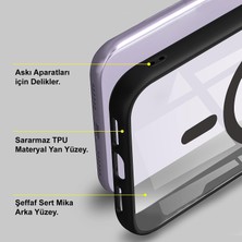 Kılıfmania Apple iPhone 13 Promax Kapak ile Uyumlu Magsafe Wireless Şarj Özellikli Tam Koruma Sert Kılıf - Siyah
