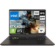 Msı Vector 16 Hx I9-14900HX 64-Gbddr5 1 Tbssd RTX4080 Qhd+ 240Hz 16" Windows 11 Pro A14VHG-497XTR BT78