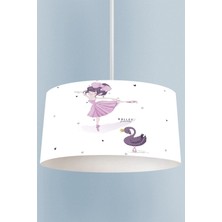 Woodhub Balerinli Kuğu Desenli Çocuk ve Bebek Odası Sarkıt Avize TLAV-290