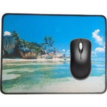 Mouse Pad Kaymaz Taban Pürüzsüz Üst Yüzey 25CMX32CM Küçük Boy Deniz Manzaralı Mouse Matı