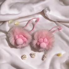 Gigi Giyim Çiçek Desenli Peluş Bağlamalı Kız Çocuk Toka