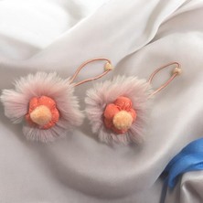 Gigi Giyim Çiçek Desenli Peluş Bağlamalı Kız Çocuk Toka