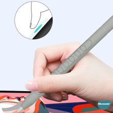 Microsonic Apple Pencil Pro Kılıf Mat Silikon Beyaz