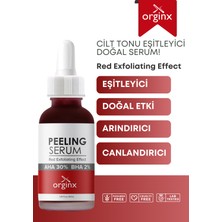 Orginx Canlandırıcı & Cilt Tonu Eşitleyici Yüz Kırmızı Peeling Serum 30 ml (Aha 10% + Bha 2%)