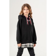Kız Çocuk Kapşonlu Üç Iplik Sweatshirt G4532