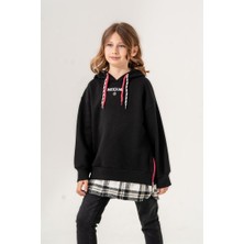 Kız Çocuk Kapşonlu Üç Iplik Sweatshirt G4532