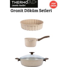 Thermoad 3'lü Vizon Set (Sosluk&sütlük-Tart Kalıbı-28 cm Karnıyarık Tenceresi)