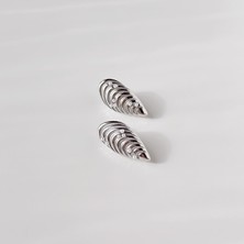 Boise Atelier Lexa Grey Steel Earring | Çelik Küpe