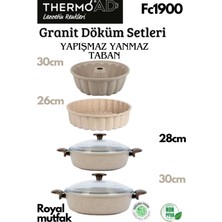 Thermoad 4'lü Vizon Set (28-30 cm Karnıyarık Tenceresi-Kek Kalıbı-Tart Kalıbı)