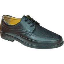 Serhan Ayakkabı 08-L2 Erkek Siyah (40-44) Deri Comfort Ayakkabı