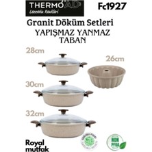 Thermoad 4'lü Vizon Set (28-30-32 cm Karnıyarık Tenceresi-Kek Kalıbı)