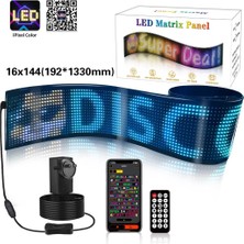 Pixel LED Panel Dijital Ekran Yazı ve Animasyon Eklenebilen Telefon Kontrollü Yapışkanlı 16*144 LED