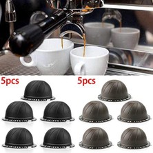 Emporaaium - 29011 Nespresso Vertuo Vertuoline Doldurulabilir Kapsüller 230ML Için 5pc Yeniden Kullanılabilir Kahve Kapsülü Kullanılarak (Yurt Dışından)