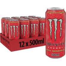 Monster Energy Watermelon Enerji Içeceği 500 ml x 12 Adet