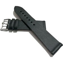 Fado & Her Saate Uyumlu Greyzi  Deri Saat Kordonu 24 mm  (93) Siyah