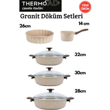 Thermoad 5'li Vizon Set (28-30-32 cm Karnıyarık Tenceresi-Tart Kalıbı-Sosluk&sütlük)