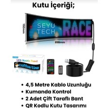 Pixel LED Panel Dijital Ekran Yazı Animasyon Eklenebilen Telefon Kontrollü Yapışkanlı 16*96 Plus LED