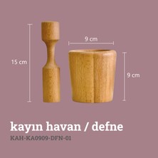 Kaf Ahşap Kayın Havan / Defne