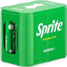 Sprite Gazoz Limon Aromalı 250 ml x 6 Adet