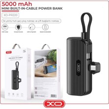 Xo 20W Fast Hızlı Lightning Type-C Kablolu Stant 5000 Mah Taşınabilir Şarj Aleti Powerbank PR220