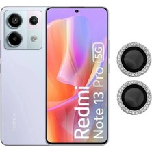 Xiaomi Redmi Note 13 / Note 13 Pro - 5g Uyumlu Kristal Taşlı Kamera Lens Koruyucu