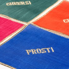 Prusa Dijital Baskılı 4'lü %100 Polyester Kokteyl Peçetesi 13X13 cm Renkli