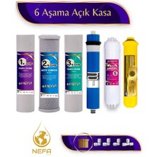 Nefa Açık Kasa Su Arıtma ve Ihlas Aura Cebilion -Compact Model- Uyumlu Extra Mineral 6'lı Filtre Seti