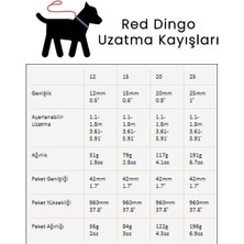 Red Dingo Reflektörlü Ziggy Desenli Köpek Uzatma Tasması Mor 12 mm