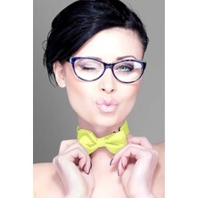 Uniquetrenders Kadın Düz Renk Saten Papyon