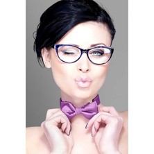 Uniquetrenders Kadın Düz Renk Saten Papyon