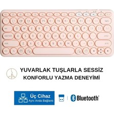 HP K231 Çift Modlu Kablosuz 2.4ghz & Bluetooth V5.0 Şarj Edilebilir Sessiz Q Klavye Pembe (Ramwhite Türkiye Garantili)