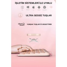 HP K231 Çift Modlu Kablosuz 2.4ghz & Bluetooth V5.0 Şarj Edilebilir Sessiz Q Klavye Pembe (Ramwhite Türkiye Garantili)