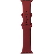 Gpack Apple Watch 4 5 44MM Kordon Strap Kayış Silikon KRD131 Koyu Kırmızı