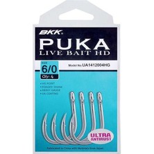 Bkk  Puka Livebait Hd Olta Iğnesi 4/0 5 Pcs