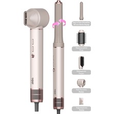 Sinbo Pro Airwrap Compact Uzun Multi-Styler Hava Üfleme 5in1 Saç Şekillendirici Bldc Motor SHD-1729 Şampanya