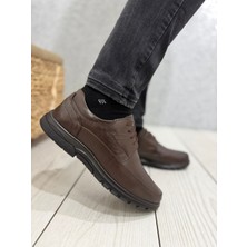 Acı Kahve Bağcıklı Ortapedik Erkek Ayakkabı