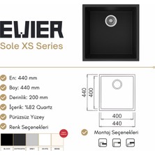 Evier Granit Evye Sole Xs Series (44X44)