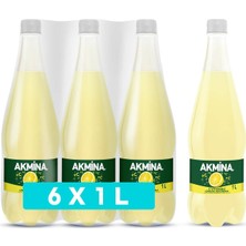 Akmina C Vitaminli Limon Aromalı Maden Suyu 1 lt x 6 Adet