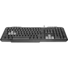 Everest Kb-700 Siyah Usb Arabic-Us Layout Arapça Multimedia Klavye