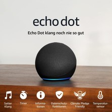 Echo Dot (4. Nesil) Siyah (Yurt Dışından)