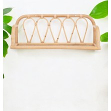 Ocean Point Doğal Rattan El Yapımı Duvar Rafı 30 x 57 cm