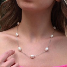 Necati Gün Barok Inci Oval Gümüş Kolye