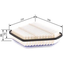 Bosch F026400171 Hava Filtresi Toyota Corolla 1.4 D4D 2007-2012 Auris 1.4 D4D 2007-2012 Verso Avensis 2008- 178010R030