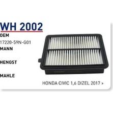 Wunder WH2002 Hava Filtresi Honda Civic 1.6 Dizel 2017- MRMOEM-1082452