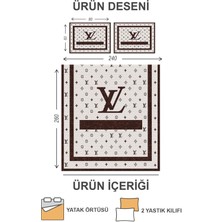 Doruklar Home Collection Kapitoneli Pamuk Dolgulu Kadife Kumaş Modern Desenli Premium Kalite Yatak Örtüsü Seti