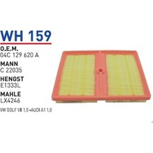 Wunder WH159 Hava Filtresi Volkswagen Golf Vıı 1.0-Audi A1 1.0 MRMOEM-1082409