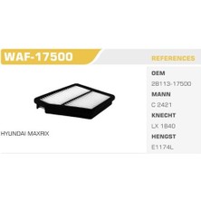Winkel WAF-17500 Hava Filtresi Matrix 06-10 1.5 Crdı Kolı: 20 Ad FN3103