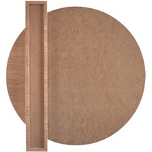 Ms - Ayn 220 / Poli Ceviz Konsol Aynası Ahşap Ham Cilasız