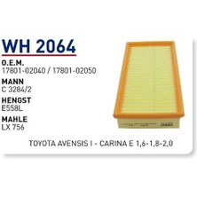 Wunder WH2064 Hava Filtresi Toyota Avensis I-Carina E 1.6-1.8-2.0 C3284 2 MRMOEM-1082674